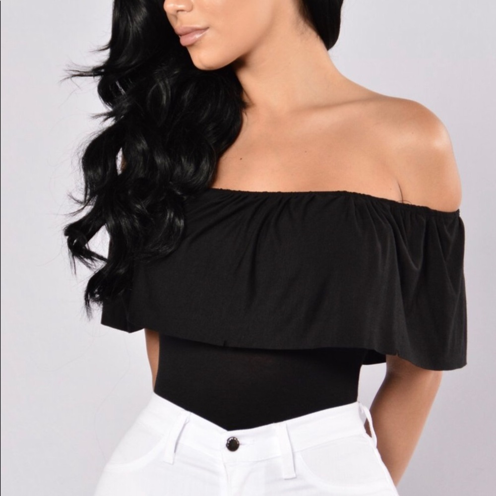 Fashion Nova Happy Hour Bodysuit- Black